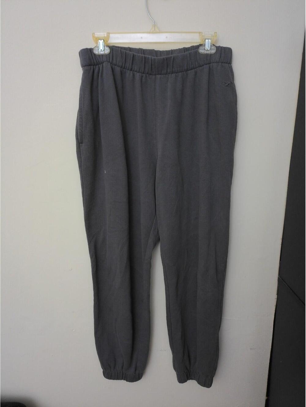 Hollister MensSweatpants Joggers Womens Gray Size L Ultra High-Rise Fleece Lined